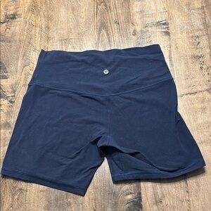 Lululemon Athletica Blue Bike Shorts Elastic Waistband